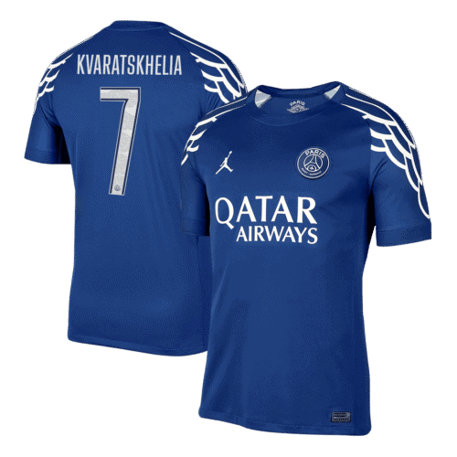 KVARATSKHELIA #7 PSG Fourth Away Soccer Jersey 2024/25 -UCL