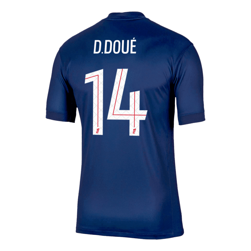 D.DOUÉ #14 PSG Home Soccer Jersey 2025/26