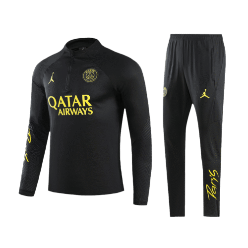 PSG 1/4 Zip Tracksuit 2023/24 Kids Black