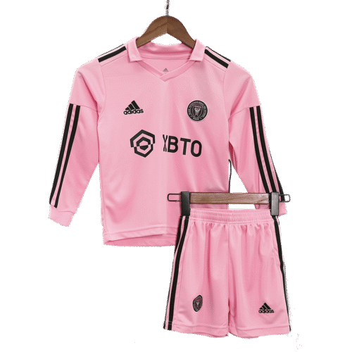 Inter Miami CF Home Long Sleeve Kids Soccer Jerseys Kit 2023/24