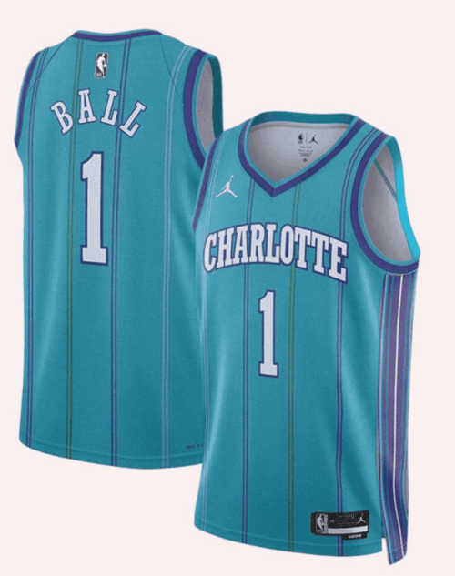 BALL #1 Charlotte Hornets Swingman NBA Jersey -