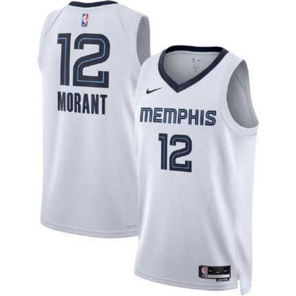 Unisex Memphis Grizzlies Grizzlies Ja Morant #12 White Swingman Jersey - Association Edition