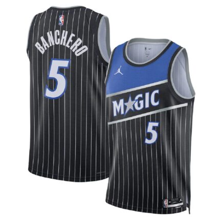 Unisex Orlando Magic Paolo Banchero #5 Black Swingman Jersey - Statement Edition