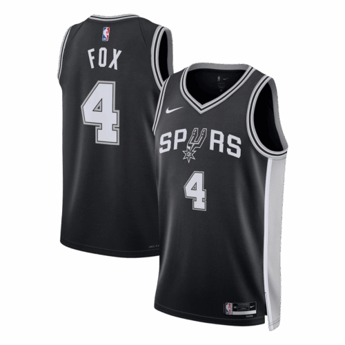 Fox #4 San Antonio Spurs Swingman NBA Jersey - Icon Edition