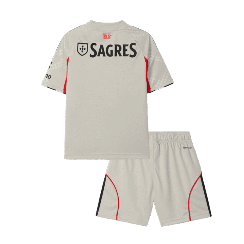 Benfica Away Kids Soccer Jerseys Kit 2025/26