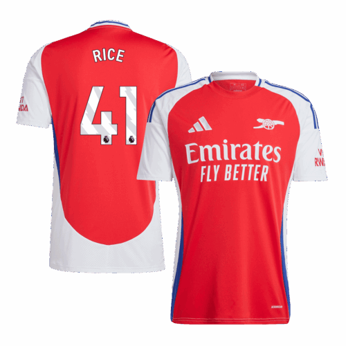 RICE #41 Arsenal Home Soccer Jersey