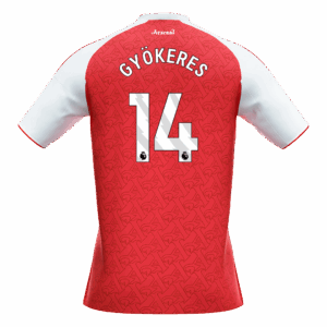 GYÖKERES #14 Arsenal Home Soccer Jersey 2025/26 - Image 2