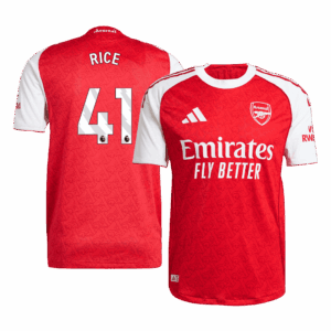 RICE #41 Arsenal Home Player Version Jersey 2025/26