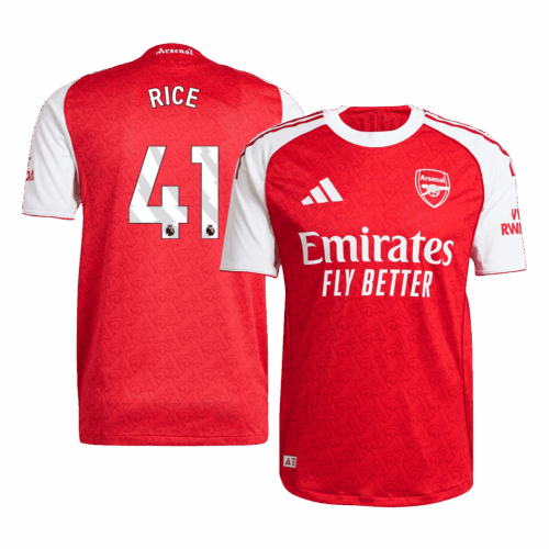 RICE #41 Arsenal Home Player Version Jersey 2025/26