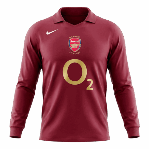 Retro Soccer Jersey Arsenal Home Long Sleeve 2005/06