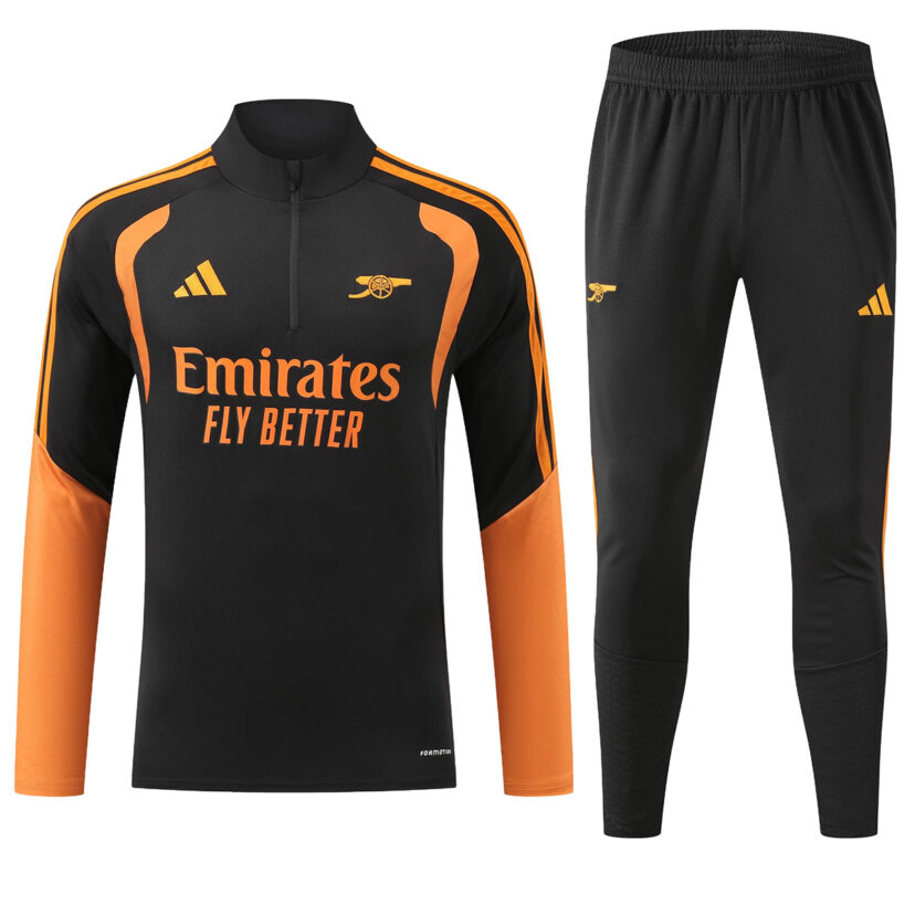 Arsenal 1/4 Zip Tracksuit 2026/27 Kids Black