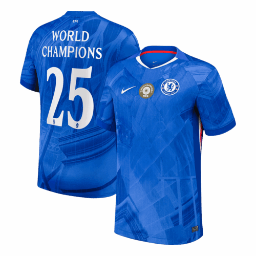 WORLD CHAMPIONS #25 Chelsea Home Soccer Jersey 2025/26