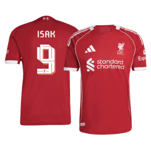 ISAK #9 Liverpool Home Authentic Soccer Jersey 2025/26