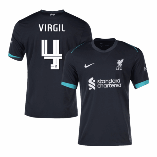 VIRGIL #4 Liverpool Away Soccer Jersey -UCL