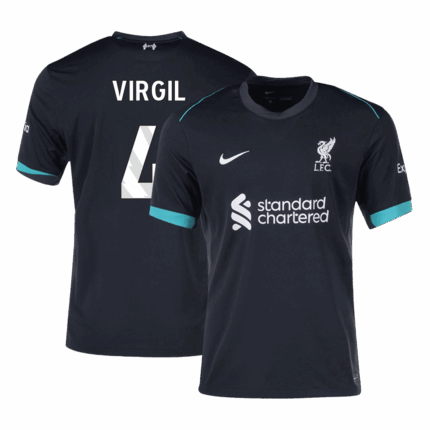 VIRGIL #4 Liverpool Away Soccer Jersey