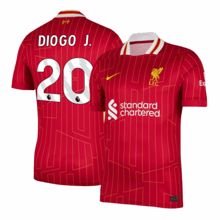 DIOGO J. #20 Liverpool Home Soccer Jersey