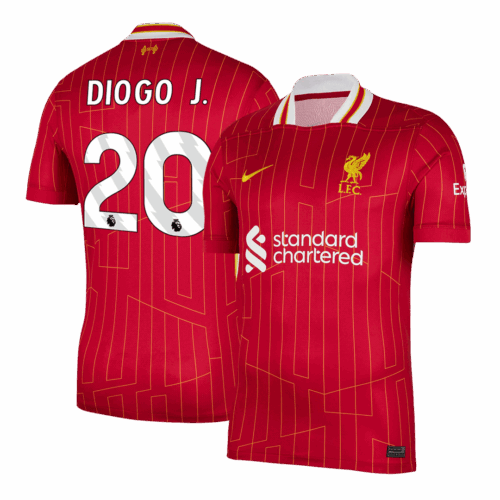 DIOGO J. #20 Liverpool Home Soccer Jersey