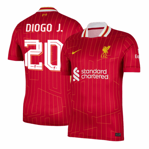 DIOGO J. #20 Liverpool Home Soccer Jersey -UCL