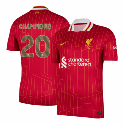 CHAMPIONS #20 Liverpool Home Soccer Jersey