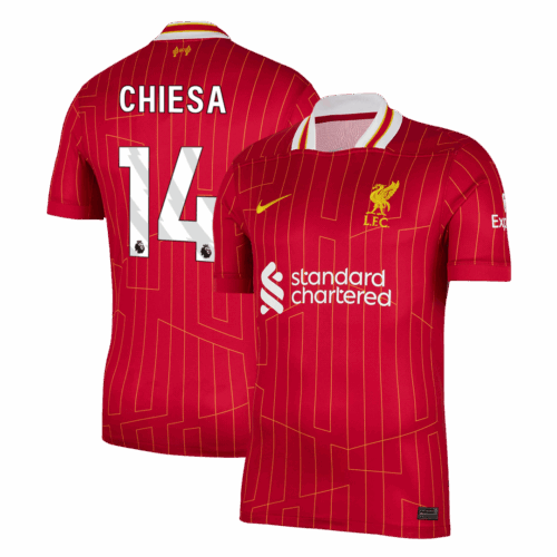 CHIESA #14 Liverpool Home Soccer Jersey