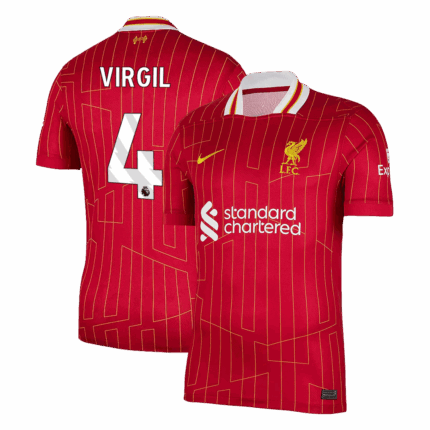 VIRGIL #4 Liverpool Home Soccer Jersey