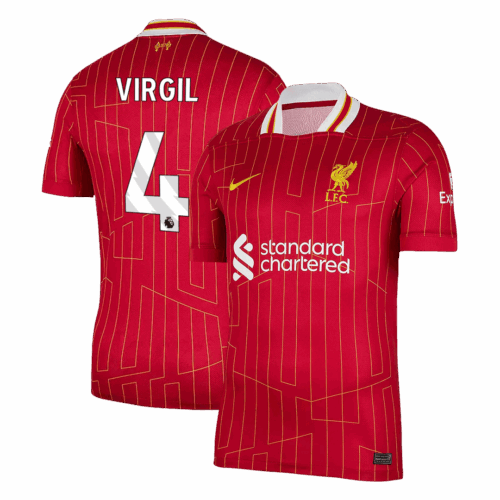 VIRGIL #4 Liverpool Home Soccer Jersey