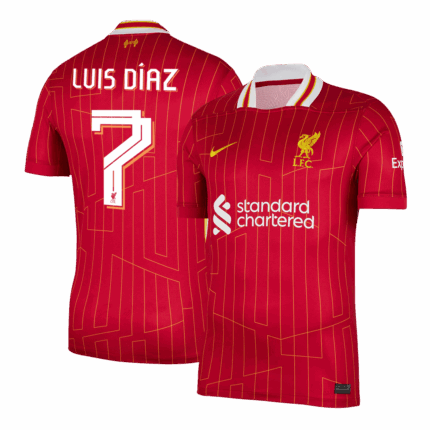 LUIS DÍAZ #7 Liverpool Home Soccer Jersey -UCL