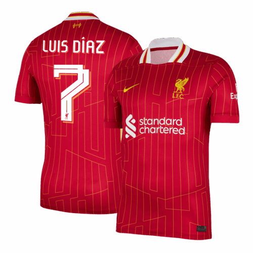 LUIS DÍAZ #7 Liverpool Home Soccer Jersey -UCL