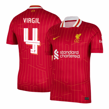 VIRGIL #4 Liverpool Home Soccer Jersey -UCL