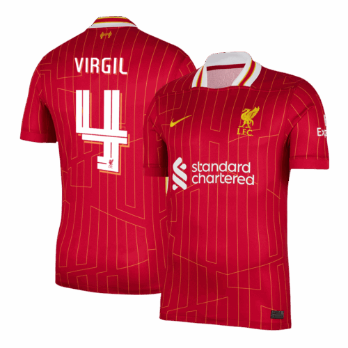 VIRGIL #4 Liverpool Home Soccer Jersey -UCL