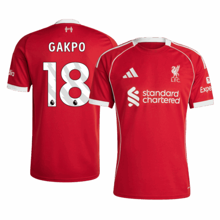 GAKPO #18 Liverpool Home Soccer Jersey 2025/26