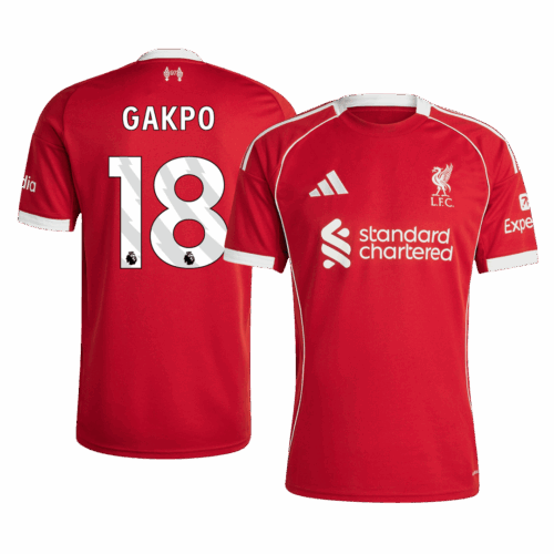 GAKPO #18 Liverpool Home Soccer Jersey 2025/26