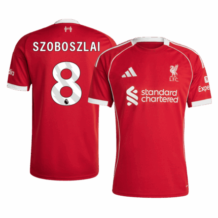 SZOBOSZLAI #8 Liverpool Home Soccer Jersey 2025/26
