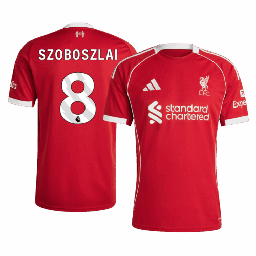 SZOBOSZLAI #8 Liverpool Home Soccer Jersey 2025/26