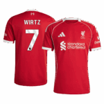 WIRTZ #7 Liverpool Home Soccer Jersey 2025/26
