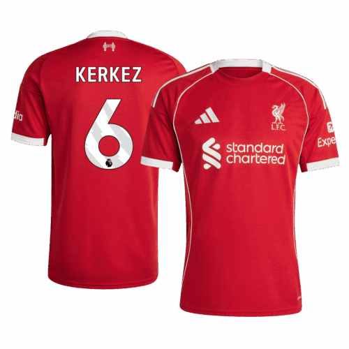 KERKEZ #6 Liverpool Home Soccer Jersey 2025/26