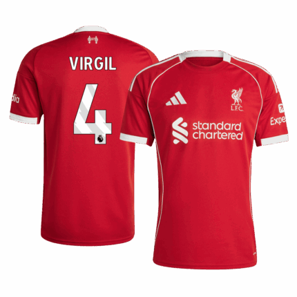 VIRGIL #4 Liverpool Home Soccer Jersey 2025/26