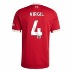 VIRGIL #4 Liverpool Home Soccer Jersey 2025/26 - Image 3