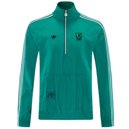 Liverpool 1/2 Zipper Windbreaker Jacket Green 2026