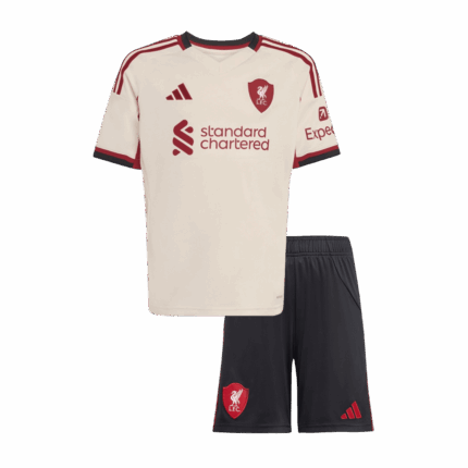 Liverpool Away Kids Soccer Jerseys Kit 2025/26