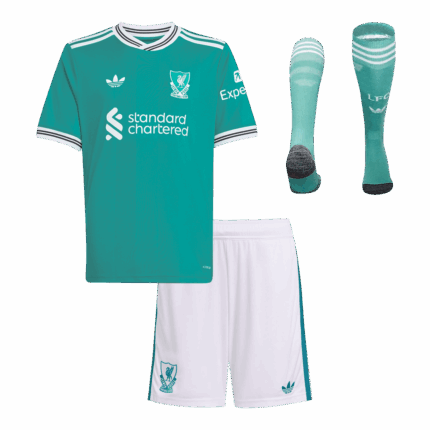 Liverpool Third Away Kids Soccer Jerseys Full Kit 2025/26