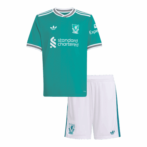 Liverpool Third Away Kids Soccer Jerseys Kit 2025/26