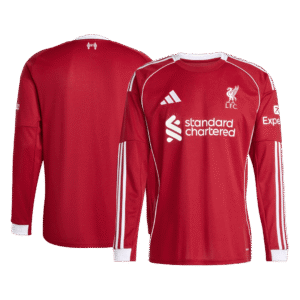 Liverpool Home Long Sleeve Soccer Jersey 2025/26