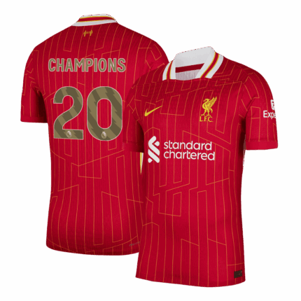 CHAMPIONS #20 Liverpool Home Player Version Jersey