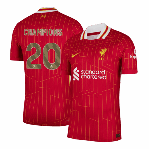 CHAMPIONS #20 Liverpool Home Player Version Jersey