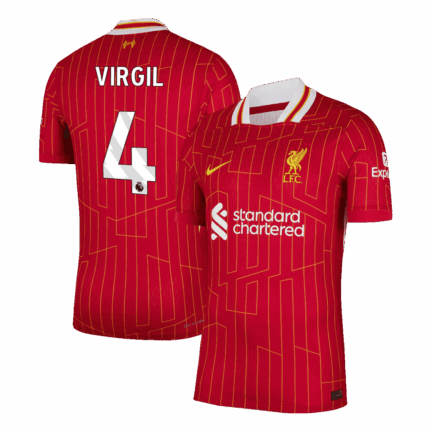 VIRGIL #4 Liverpool Home Player Version Jersey