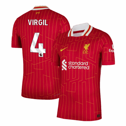 VIRGIL #4 Liverpool Home Player Version Jersey