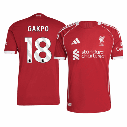 GAKPO #18 Liverpool Home Player Version Jersey 2025/26