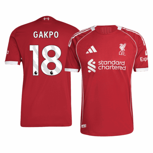 GAKPO #18 Liverpool Home Player Version Jersey 2025/26
