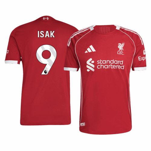 ISAK #9 Liverpool Home Player Version Jersey 2025/26